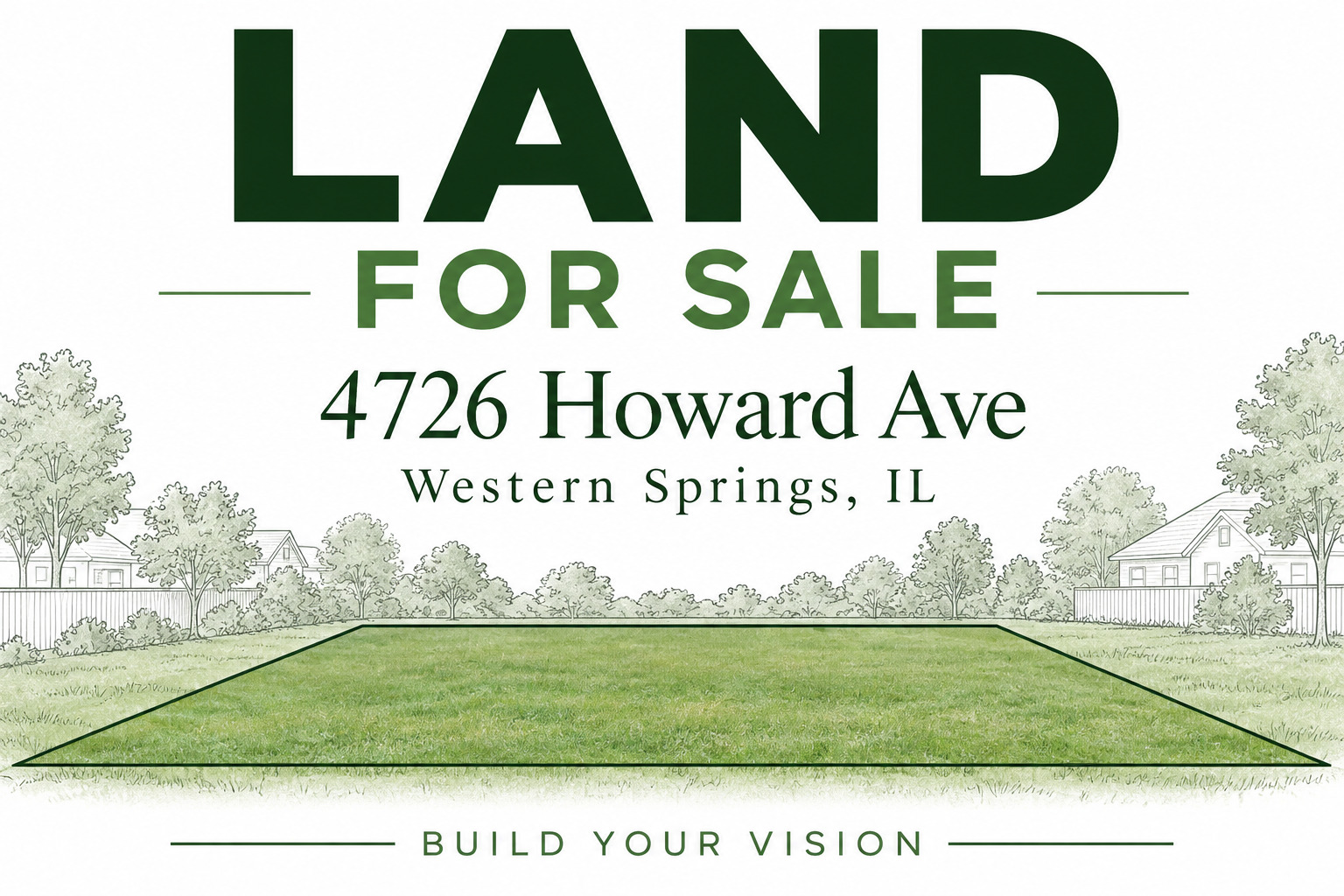 Photo 1 of Land for sale at 4726 Howard Ave, Western Springs, IL 60558 | MLS# 12764042 | Listing updated on 2026-09-24