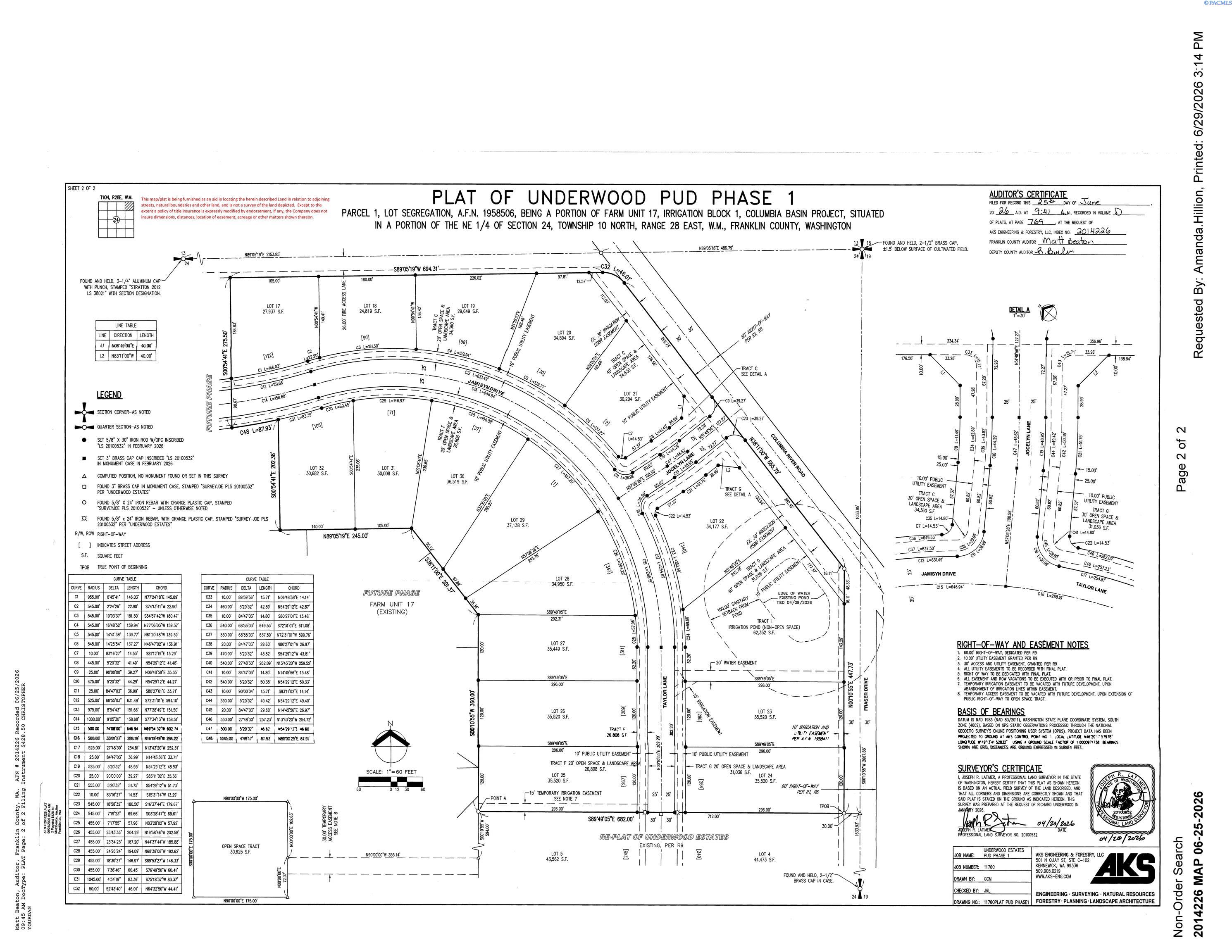 Photo 3 of Land for sale at 2 Jamisyn Dr Lot 21, Pasco, WA 99301 | MLS# PAC296095 | Listing updated on 2026-10-09